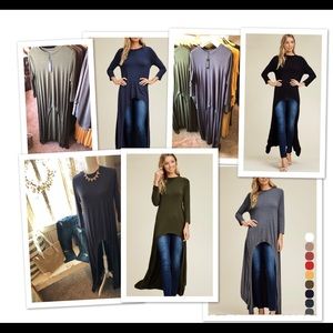 Ladies long and short tunics